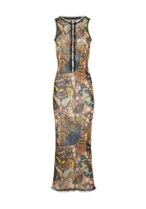 abito lungo donna giallo e multicolor JEAN PAUL GAULTIER | 26/01-W-DR133-M020P1090